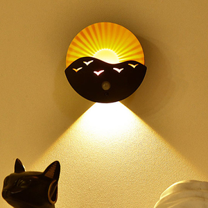 Bắc Âu trang trí đêm đèn hành lang phòng ngủ nightlight cảm biến không dây chuyển động & điều khiển từ xa dẫn đèn tường - Product Image 1