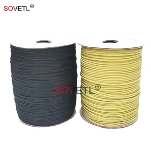 Aramid Rope Black Fire Retardant Fireproof Flame Retardant Cord Strong Double Braided Para Aramid Rope