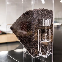Distributeur de grains de café en acrylique transparent personnalisé Boîte de bonbons en acrylique pour aliments Stroge Box