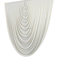 Muwei Stage Cantonnière de rideau sur mesure en soie de lait, blanche, avec draperies, pour décorations de mariage