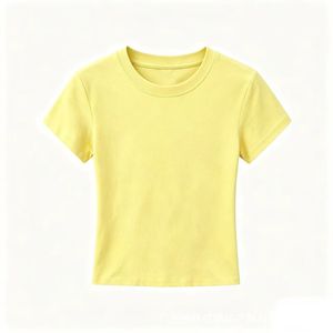 Camisetas de Cuello Redondo de Algodón y Elastano para Mujer, Estampado Personalizado, Verano, Casual, Sólidas, Transpirables - Product Image 3
