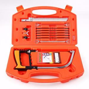 Kit d'outils à main 12 en 1 avec lame <span class=keywords><strong>de</strong></span> scie en acier pour le travail du bois, la découpe <span class=keywords><strong>de</strong></span> carreaux <span class=keywords><strong>de</strong></span> céramique, scie à main magique <span class=keywords><strong>de</strong></span> petite taille, 12 pièces, avec étui rigide - Product Image 6