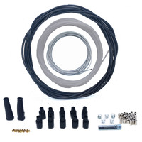 Kit de Cable de Acelerador DIY de 5 Metros con Boquillas, Terminales de Neopreno y Ajustador Central