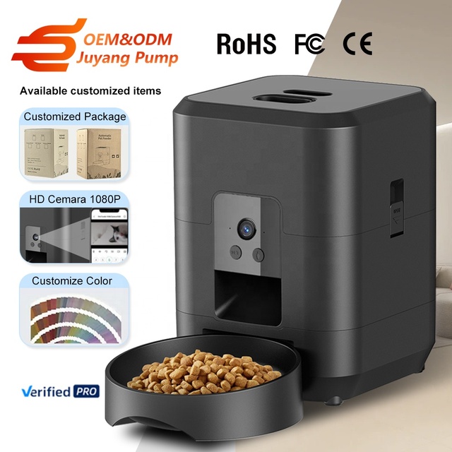 2026 JY OEM Custom Wholesale Auto Small WiFi Cat Dog Animal Smart Machine Automatic Bowl Food Water Dispenser Timed Pet Feeder