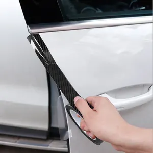 รถ Universal Body Decals ฟิล์ม Nano กันน้ำซ้ำใช้5D สีดำคาร์บอนไฟเบอร์ Auto ประตู Windows ครอบคลุมไวนิลสติกเกอร์