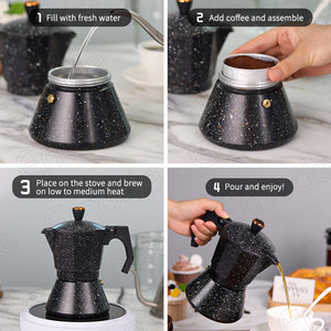 <span class=keywords><strong>Cafetera</strong></span> Nueva Premium para Estufa, 6 Tazas, para Café Mocha y Espresso, <span class=keywords><strong>Cafetera</strong></span> <span class=keywords><strong>Italiana</strong></span> de Alta Calidad, de Aluminio, para Gas y Eléctrica - Product Image 5