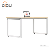 Table de bureau en mélamine, meuble de bon prix, avec cadre métallique