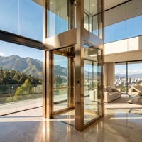 Ascensore Panoramico Quadrato di Lusso in Vetro per Villa a Quito, Estetica Moderna, 2 Piani, Personalizzato, Elevata Stabilità, Ascensore Domestico per Villa