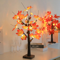 Lumière LED en forme de feuille d'érable, pomme de pin, récolte d'automne, décoration de Thanksgiving, matériau PC, durée de vie de 5000 heures