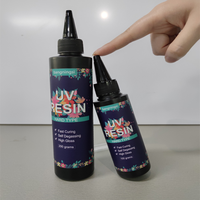 Résine UV Cristal Clair Type Dur Colle 200g Résine Époxy Outil Kit UV Ultraviolet Solaire Durcissement Résine Activée par la Lumière du Soleil pour Coulée