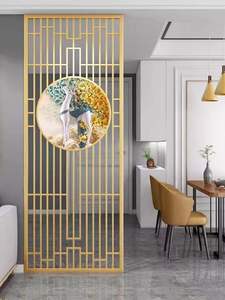 Pintura Decorativa Moderna de Lujo Ligero con Diseño Nórdico Europeo, Arte Metálico Personalizable para Oficina, Montaje en Suelo - Product Image 1