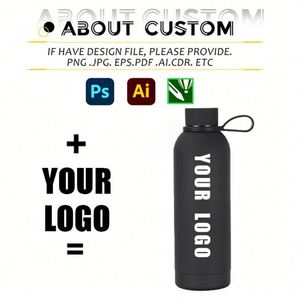 Gourde isotherme en acier inoxydable avec logo personnalisé, pour le sport en plein air, les enfants, avec poignée en silicone et logo personnalisé - Product Image 4