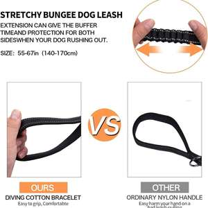 Laisse pour animaux de compagnie en nylon personnalisée, rubans réglables, deux poignées, ceinture de sécurité pour voiture, respirante, durable, à libération rapide pour chiens - Product Image 3