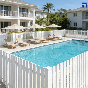 Clôture en métal pour jardin, design personnalisé, <span class=keywords><strong>pas</strong></span> <span class=keywords><strong>cher</strong></span>, en aluminium, clôture en sel, en vente, revêtement en poudre, durable, facile à assembler, lattes de clôture - Product Image 1