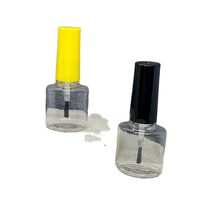 Bouteille en plastique PETG plate de 10 ml pour vernis à ongles en gel avec bouchon transparent, nouveau design, pinceau multifonctionnel CT CT215