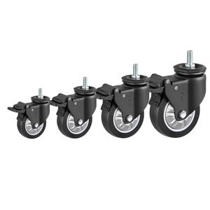 कैस्टर व्हील निर्माता औद्योगिक पु कैस्टर व्हील 2.5/3/4/5 इंच स्टेम प्रकार ट्रॉली के लिए - Product Image 1