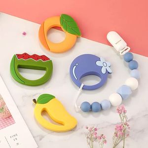 Mordedor de Silicona Personalizado con Forma de Fruta de Dibujos Animados, Libre de BPA, Suave, para el Cuidado Dental de Bebés y Niños, Regalo para la Lactancia - Product Image 5
