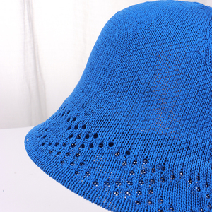 Sombrero <span class=keywords><strong>de</strong></span> Verano <span class=keywords><strong>para</strong></span> Mujer, Color Sólido, Tejido a Crochet, Blanco, Estilo Pescador, Casual y Formal - Product Image 4