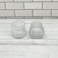 Verre à whisky et café torsadé gaufré 2026 – Design classique texturé irrégulier, transparent, sans BPA, isolé