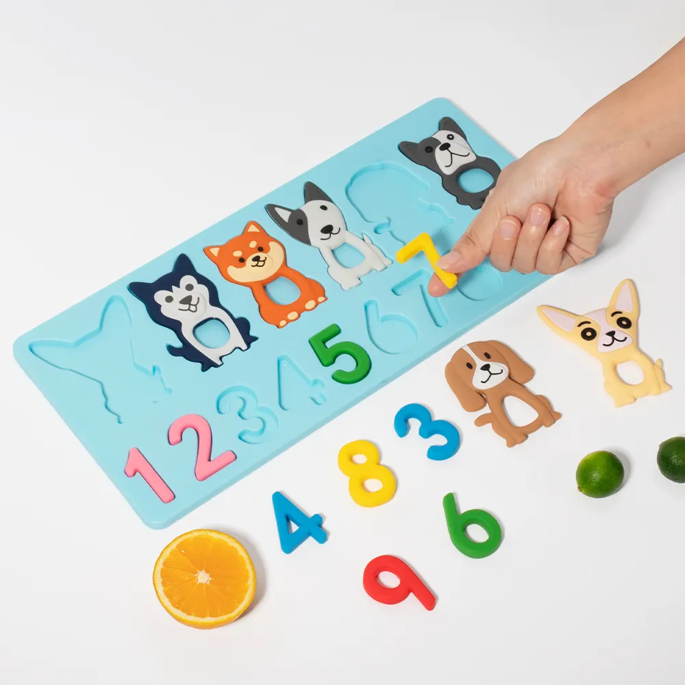 मोंटेसरी सिलिकॉन खिलौने 3D पहेली रंगीन स्टैकिंग ब्लॉकों बच्चे शैक्षिक खिलौने संज्ञानात्मक क्षमता सीखने बच्चों के लिए