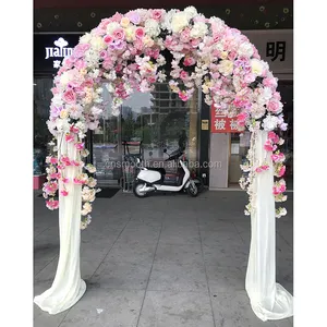 Diseño personalizado boda vía decoración flor de cerezo artificial Flor de arco