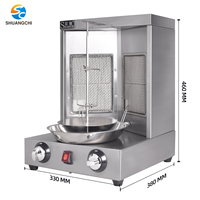 Machine à Kebab et Shawarma Semi-Automatique en Acier Inoxydable avec Roulement pour Usage Domestique et Professionnel, Production de Viande, Inclut Pompe et Moteur