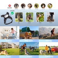 Chaleco Rastreador para Perros, Impermeable, Ajustable, para Exteriores, Reflectante, con GPS Inalámbrico, Arnés con Valla Virtual para Perros