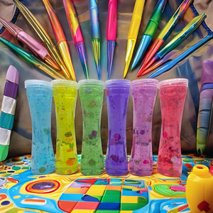 Lodo de Cristal Colorido, Slime Educativo Creativo de 6 Colores, No Tóxico, Juguetes para Niños, Textura Elástica y Transparente - Product Image 2