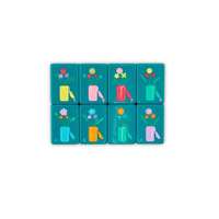 Tuiles de Mahjong en Acrylique de Style Américain Moderne de Luxe pour 4 Joueurs – Durables, Écologiques, Pliables, Portables et Peintes à la Main pour le Divertissement