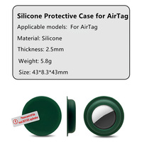 Coque de protection en silicone souple et adhésive pour AirTags, étui de protection pour traceur GPS AirTags avec colle réutilisable