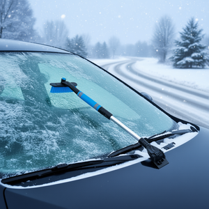 CJQT2440249 Extendable <b>Ice</b> <b>Scraper</b> Telescopic Car Snow Removal Tool With Brush Blue Color Option For Windshield Cleaning - Product Image 2