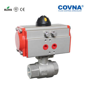 Vanne à bille pneumatique à double action en acier inoxydable à 2 pièces, conçue sur mesure, résistante aux températures élevées et à la pression, pour la ventilation - Product Image 2