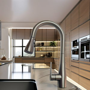 KM-8001 304SUS Modern Single Handle Stainless Steel <strong>Kitchen</strong> <strong>Faucet</strong> Pull <strong>Sprayer</strong> Feature Single Hole <strong>Installation</strong> Ceramic Valve - Product Image 6