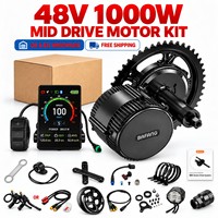 Kit de conversion de vélo électrique 48V 1000W avec moteur central et écran LCD couleur – Stock local USA/UE, livraison rapide