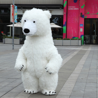 Costume de mascotte ours polaire gonflable pour la publicité, mariage, costume de mascotte adulte personnalisé