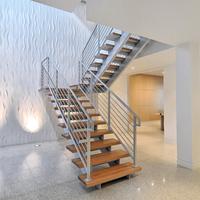 CBMMart mono stringer câble d'escalier rampe escalier en bois marches d'escalier moderne