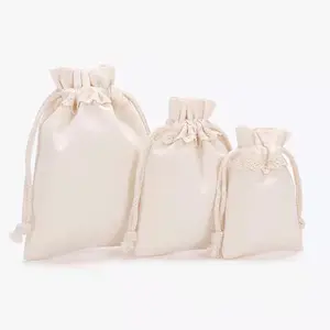 Custom Eco Friendly Luxury Draw String Package Bag Cotton Drawstring Pouch Drawstring Bag