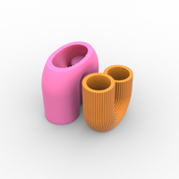Early Riser Vente en gros Nouveau style Planteurs en béton de gypse en forme de U Moule en silicone Boîtes de rangement en ciment Bougies Bocaux Moulures