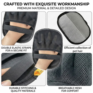 Gants de toilettage pour animaux à cinq doigts, en maille respirante et douce, pour le toilettage et le nettoyage des chats et des chiens - Product Image 3