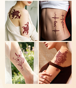 Tatouages semi-permanents imperméables à base de jus de plantes, petits tatouages temporaires réalistes en forme de papillon <span class=keywords><strong>pour</strong></span> femmes, poignets, chevilles, faux tatouages - Product Image 4