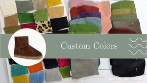 รองเท้าหนังขนแกะแท้สำหรับผู้หญิงทำด้วยมือสไตล์คลาสสิกสำหรับฤดูหนาว - Product Image 2