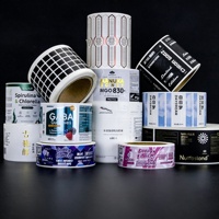 Étiquette autocollante personnalisée pour publicité, logo de marque, code-barres holographique, papier adhésif transparent sur mesure