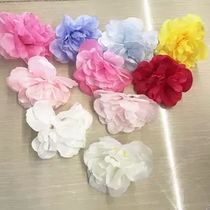 F76 도매 웨딩 장식 실크 가짜 꽃 배경 다채로운 가짜 달리아 머리 꽃 벽에 대 한 인공 꽃 머리