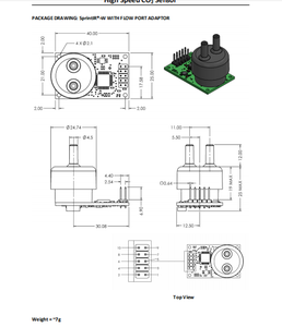 Yüksek hızlı karbondioksit sensörü NDIR <span class=keywords><strong>CO2</strong></span> sensörü 20Hz 0-100% SprintIR-WF Flflow-through adaptörü ile - Product Image 6