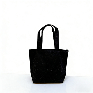 Sac fourre-tout en toile style mode et ethnique, noir et blanc, couleur unie, épaissi, sac de shopping à bandoulière, imprimé par transfert thermique, pour la plage - Product Image 4