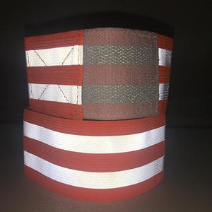 Venta al por mayor de alta visibilidad elástico poliéster PVC brazalete pulsera Hi Vis tira reflectante banda de seguridad para corredores caminantes - Product Image 5