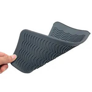 Alfombrilla de silicona portátil resistente al calor, plancha para el pelo, bolsa para rizar plancha, alfombrillas para Estación de peinado, bolsa resistente al calor