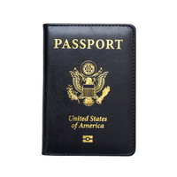 Vente en gros : Étui de passeport personnalisé en PU, motif artisanal sans égal, estampage à chaud 3 couleurs, gaufrage États-Unis, 14x10cm
