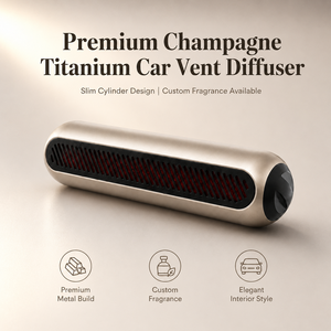 Diffuseur de <span class=keywords><strong>parfum</strong></span> pour voiture en métal finition titane champagne, bâtonnets aromatiques personnalisés, désodorisant de voiture OEM ODM Marque Privée - Product Image 2