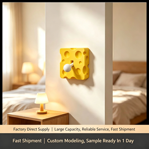Autocollant de protection créatif en forme de fromage pour interrupteur de type 86, autocollant mural étanche pour panneau de prise domestique pour dissimuler les imperfections - Product Image 3